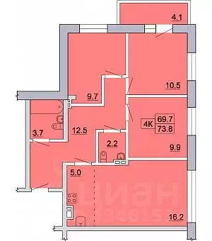 4-к кв. Иркутская область, Иркутск Ново-Ленино мкр, 1-й Ленинский ... - Фото 0