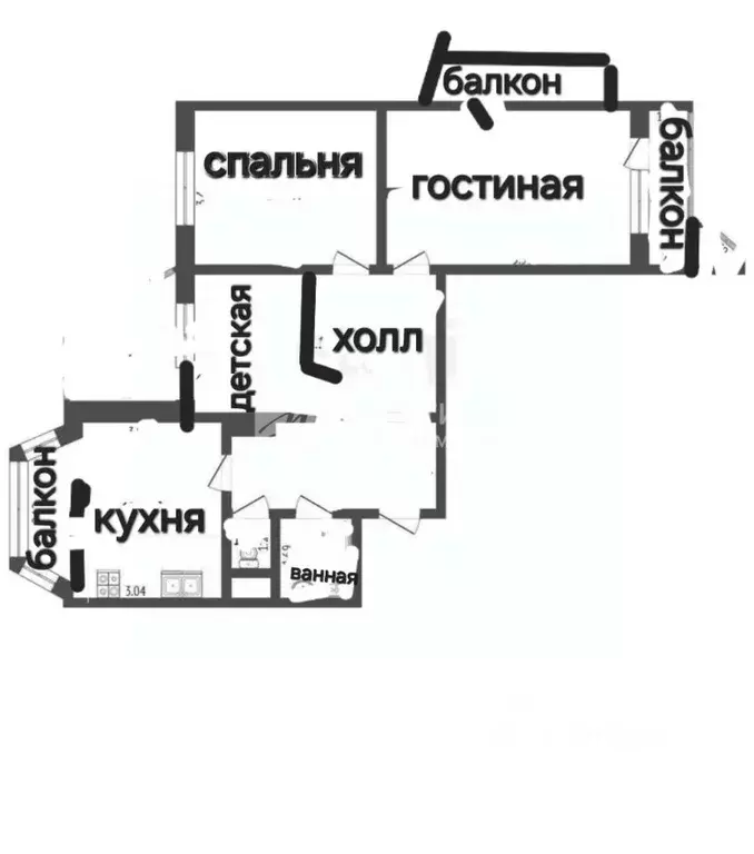 3-к кв. Московская область, Ленинский городской округ, Боброво пгт ул. ... - Фото 2