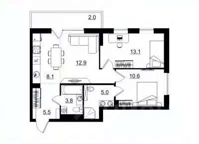 3-к кв. Кировская область, Киров ул. Ивана Попова, 7 (61.0 м) - Фото 0