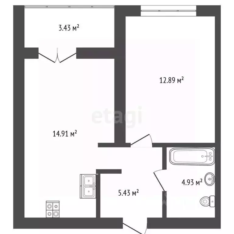 1-к кв. Тюменская область, Тюмень Широтная ул., 209к1 (37.0 м) - Фото 2