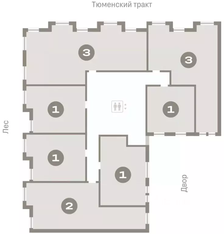 3-к кв. Ханты-Мансийский АО, Сургут 35-й мкр, Квартал Новин жилой ... - Фото 2