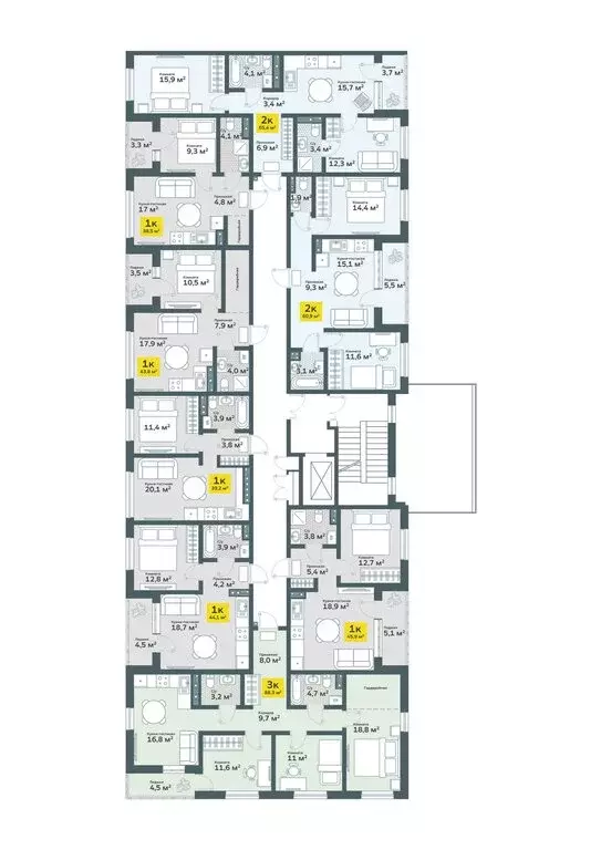 3-комнатная квартира: Тюмень, улица Сергея Свиридова, 11 (88.26 м) - Фото 1
