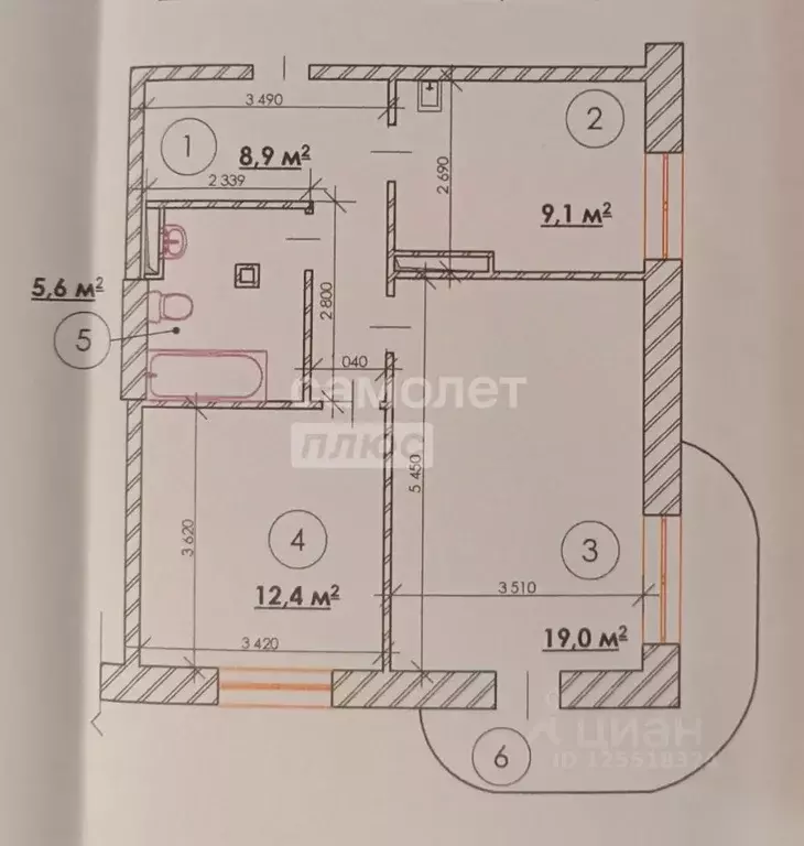 2-к кв. Нижегородская область, Нижний Новгород ул. Маршала Жукова, 1А ... - Фото 1