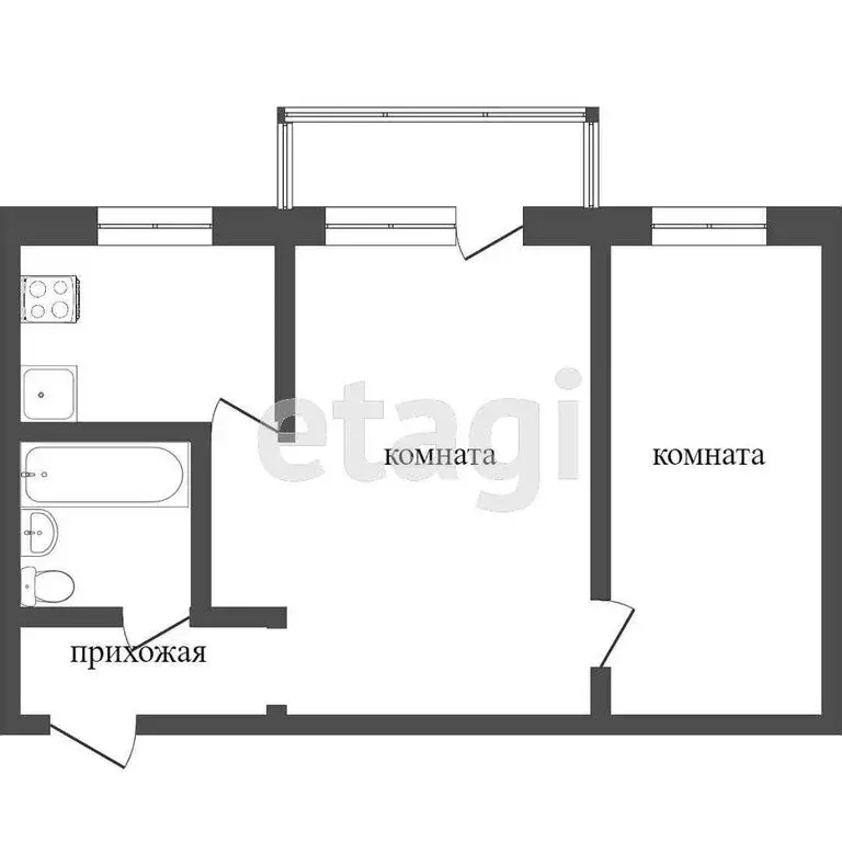 2-комнатная квартира: Миасс, улица 8 Марта, 181 (41.3 м) - Фото 1