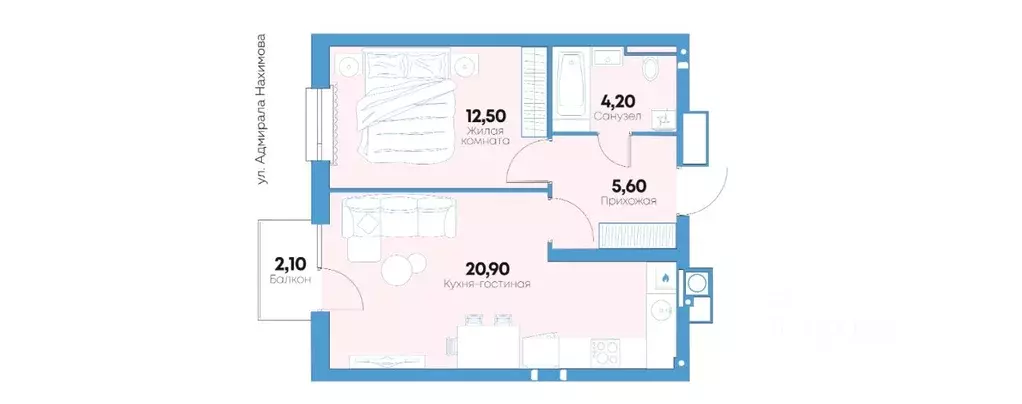 1-к кв. Астраханская область, Астрахань ул. Адмирала Нахимова, 141Б ... - Фото 1