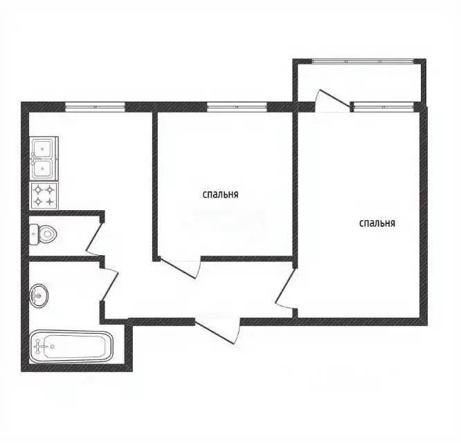 2-к кв. Брянская область, Брянск ул. Ромашина, 38/1 (52.2 м) - Фото 2
