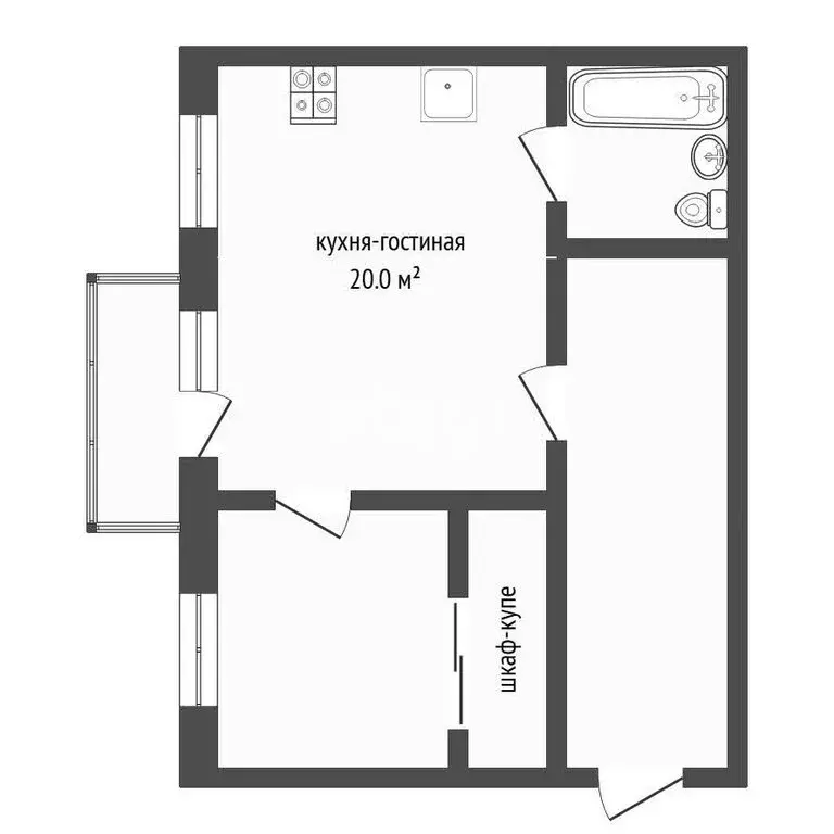 1-комнатная квартира: Тюмень, Холодильная улица, 120 (55.7 м) - Фото 1