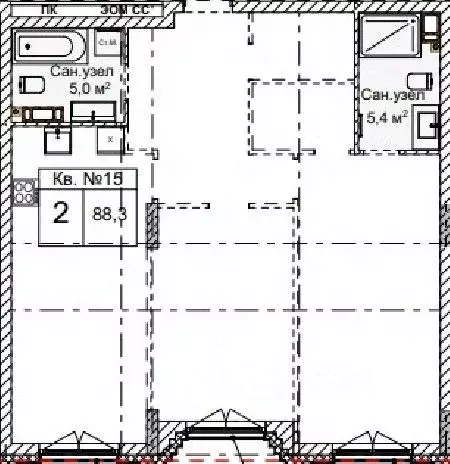 2-к кв. Нижегородская область, Нижний Новгород Огни Започаинья жилой ... - Фото 1