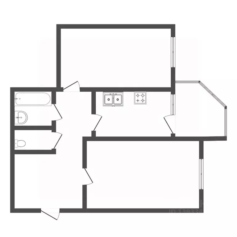 2-к кв. Тюменская область, Тюмень ул. Муравленко, 7 (55.0 м) - Фото 2