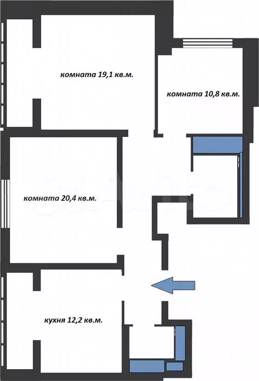 Аукцион: 3-к. квартира, 80,5 м, 9/19 эт. - Фото 0
