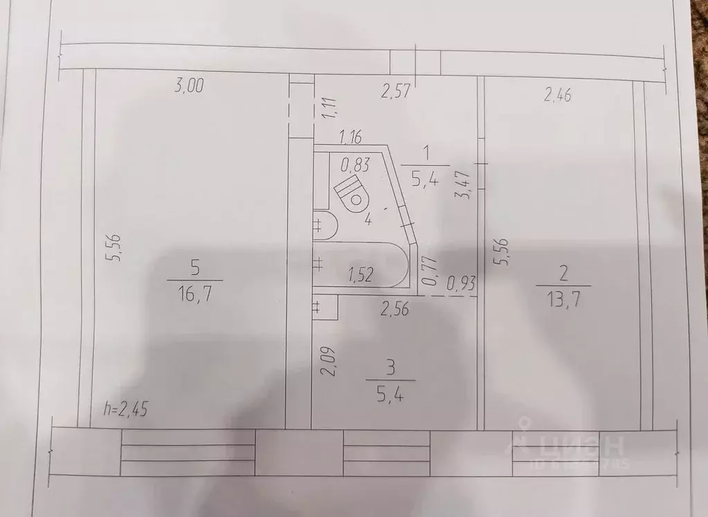 2-к кв. Кемеровская область, Юрга просп. Победы, 18 (43.8 м) - Фото 2