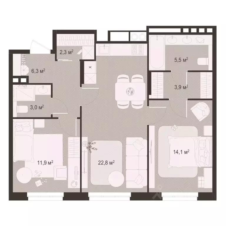 2-к кв. Рязанская область, Рязань пос. Шпалозавода, Окская Стрелка ... - Фото 1