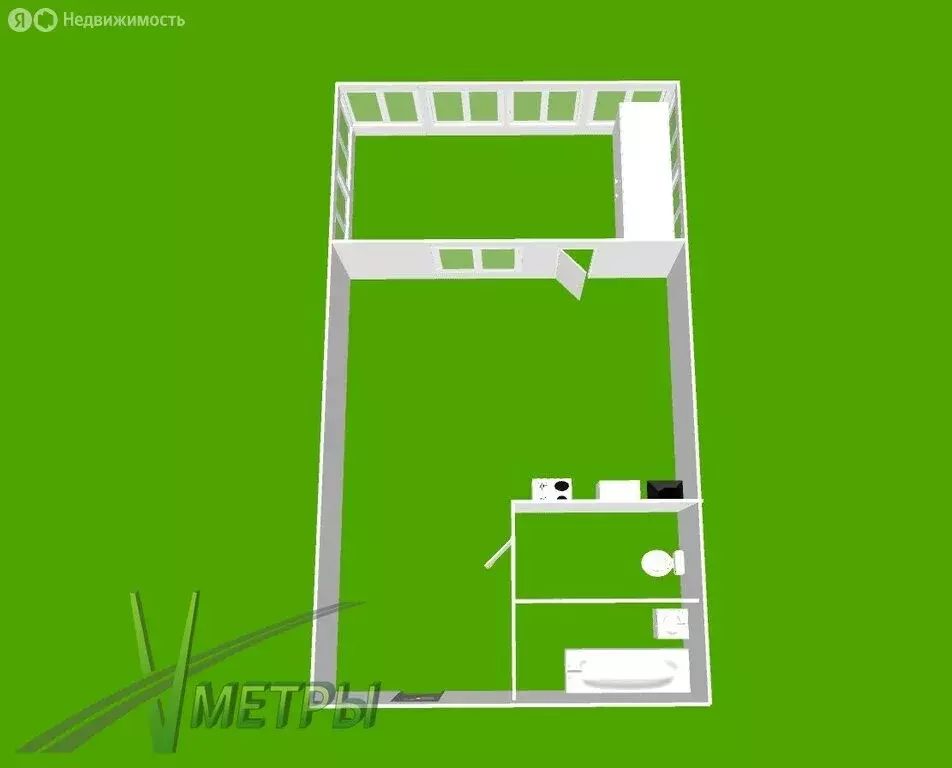 1-комнатная квартира: Владивосток, улица Крыгина, 86В (24 м) - Фото 1