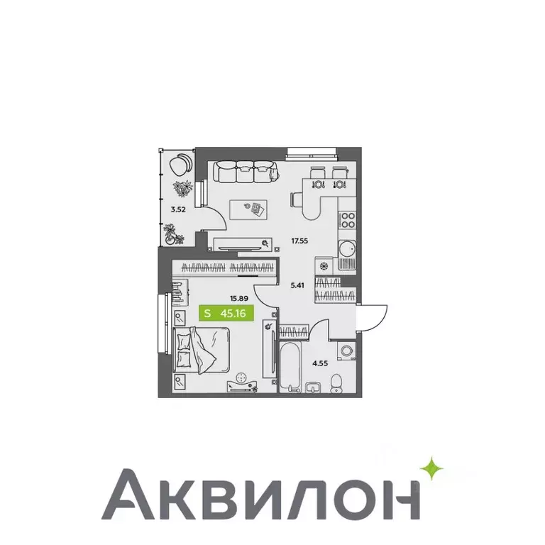 1-к кв. Архангельская область, Северодвинск Аквилон Север жилой ... - Фото 0