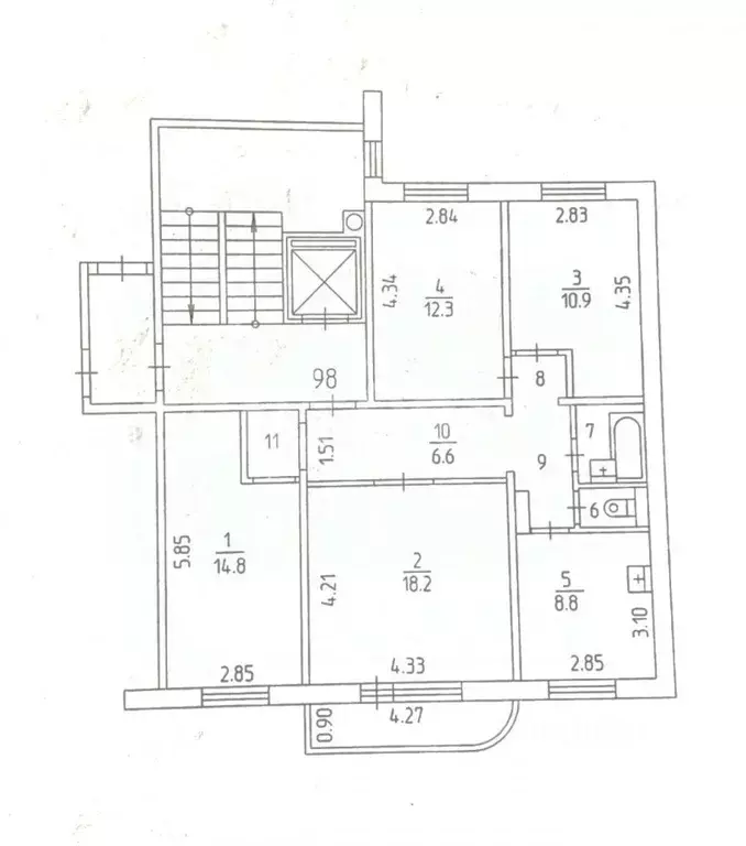 4-к кв. Пермский край, Пермь ул. Ивана Франко, 38 (80.9 м) - Фото 2