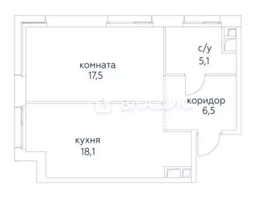 1-комнатная квартира: Москва, жилой комплекс Остров, 1-й квартал, к5 ... - Фото 0