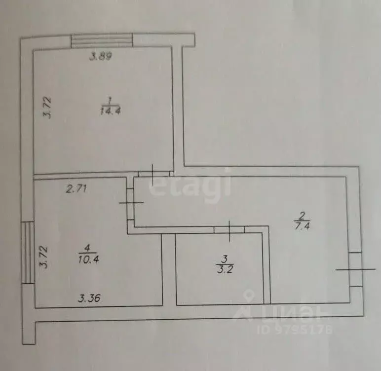1-к кв. Татарстан, Пестречинский район, Богородское с/пос, д. Куюки, ... - Фото 2
