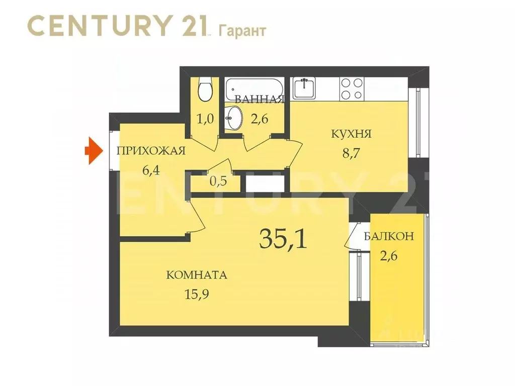 1-к кв. Санкт-Петербург просп. Маршала Жукова, 33К1 (35.1 м) - Фото 1