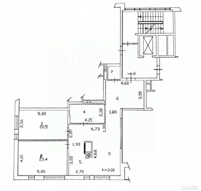 2-к кв. Пензенская область, Пенза Московская ул., 34Б (109.2 м) - Фото 2