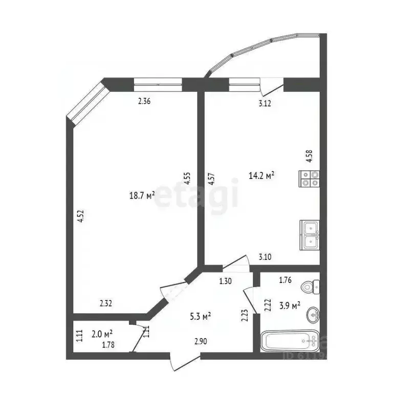 1-к кв. Мордовия, Саранск ул. Победы, 20к1 (44.1 м) - Фото 1