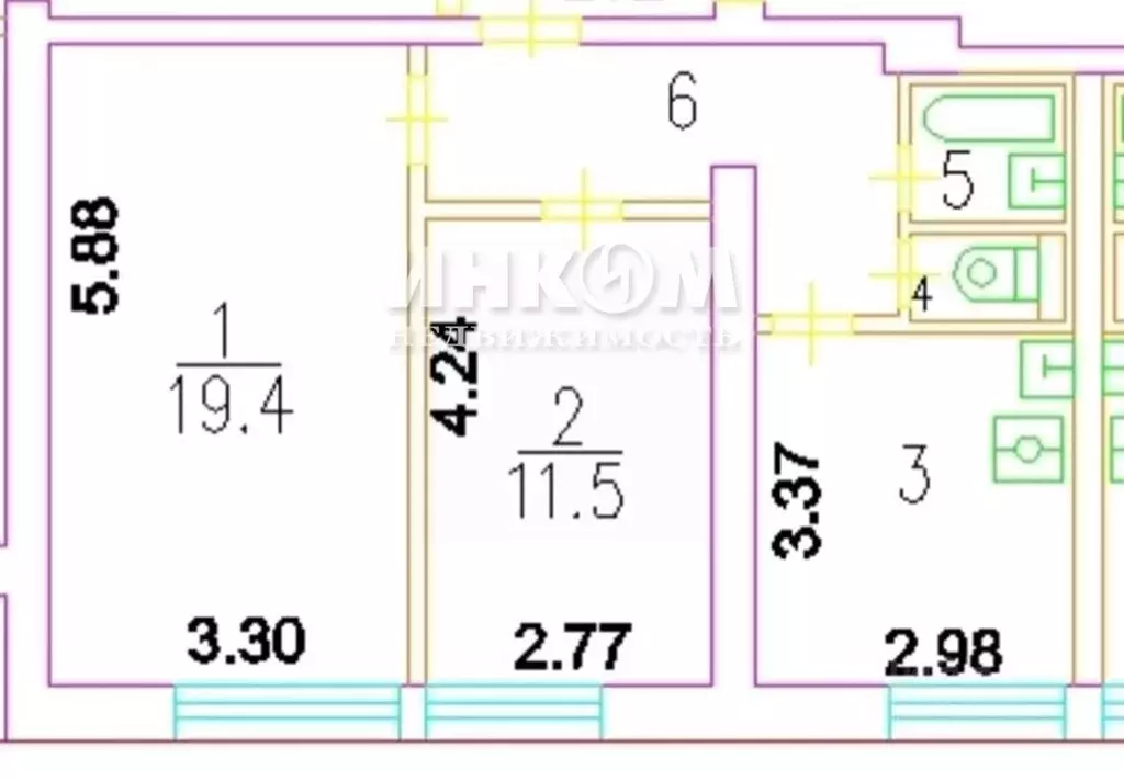 2-к кв. Москва бул. Яна Райниса, 22К2 (52.2 м) - Фото 1