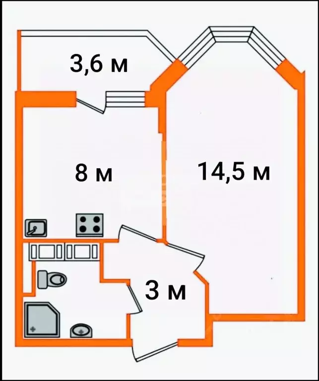 1-к кв. санкт-петербург просп. ветеранов, 171к5 (32.4 м) - Фото 1