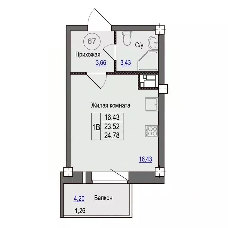 1-к кв. Псковская область, Псковский район, Завеличенская волость, д. ... - Фото 1
