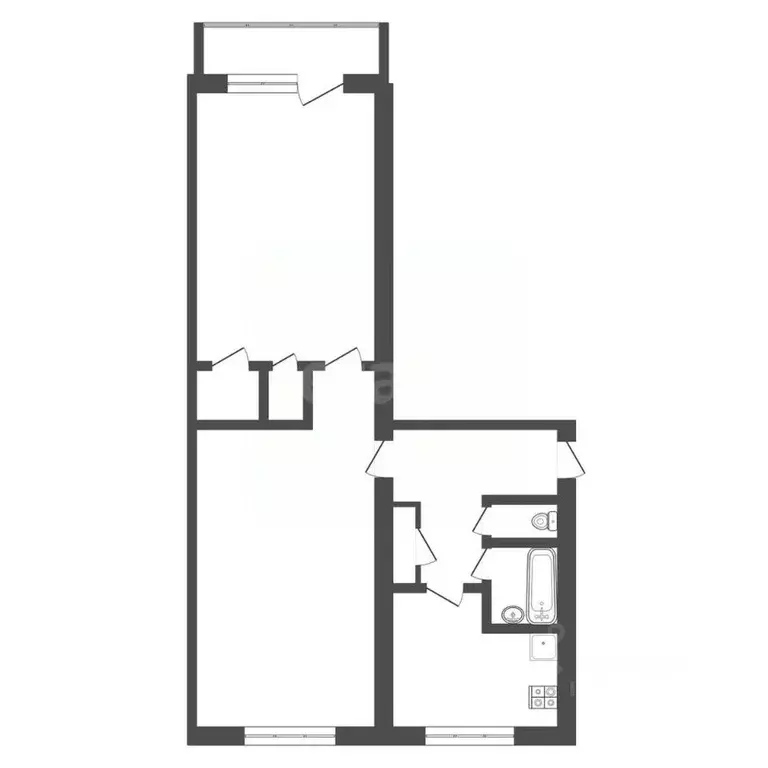 2-к кв. Тульская область, Дубенский район, Воскресенское с/пос, с. ... - Фото 2