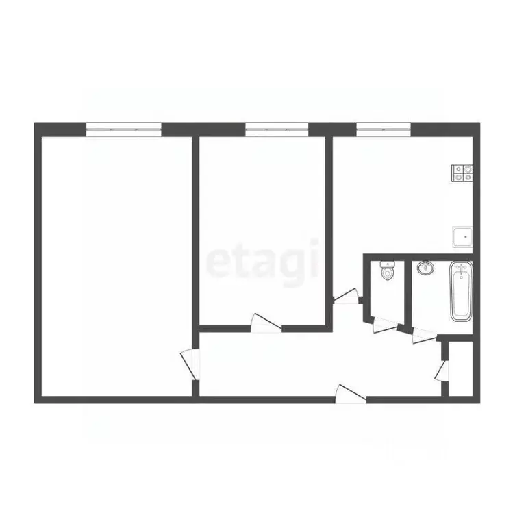 2-к кв. Удмуртия, Ижевск ул. Михаила Петрова, 28 (48.0 м) - Фото 0