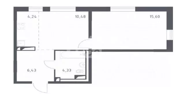 1-к кв. Ленинградская область, Ломоносовский район, Лаголовское с/пос, ... - Фото 2