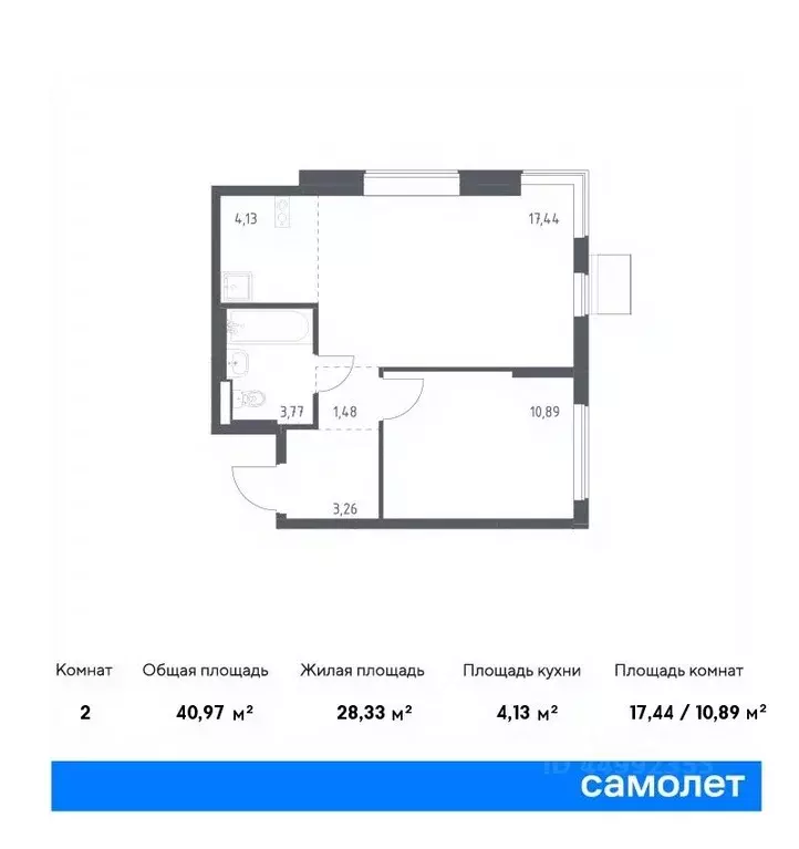 1-к кв. Московская область, Ленинский городской округ, д. Коробово ... - Фото 0