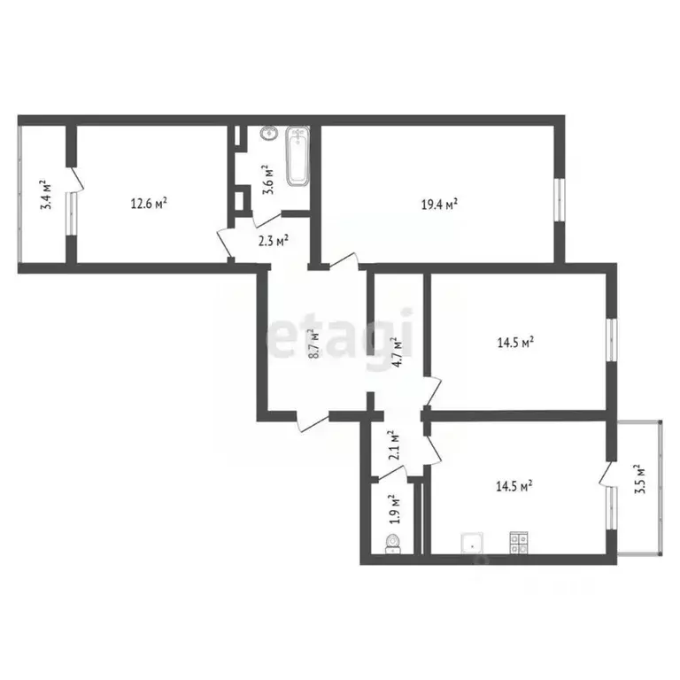 3-к кв. Воронежская область, Рамонский район, Яменское с/пос, Ветряк ... - Фото 2