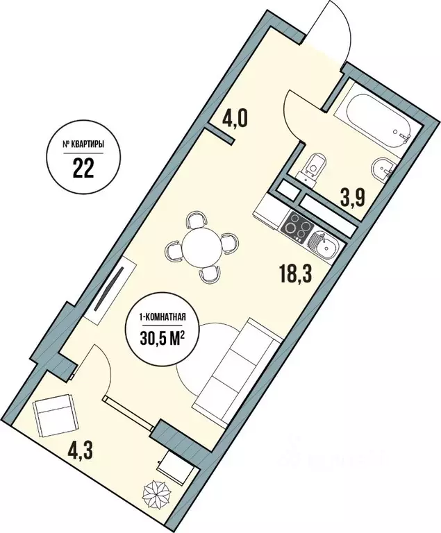 Студия Краснодарский край, Темрюкский район, Голубицкое с/пос, ... - Фото 1