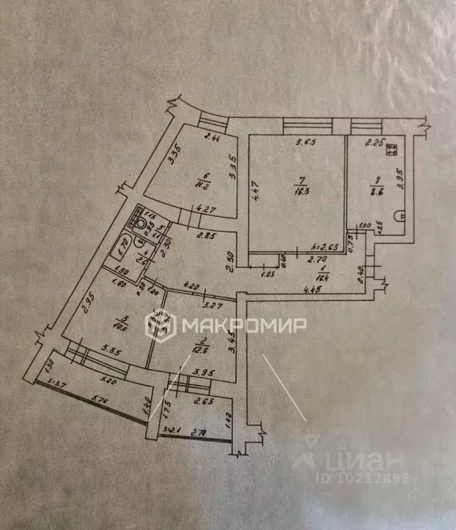 4-к кв. Брянская область, Брянск ул. Брянского Фронта, 4 (78.8 м) - Фото 1