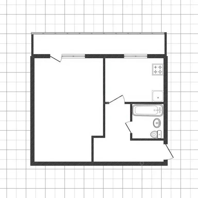 1-к кв. Белгородская область, Белгород просп. Славы, 47 (33.7 м) - Фото 1