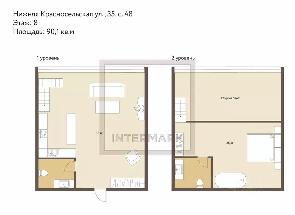 2-к кв. Москва Нижняя Красносельская ул., 35С48 (90.1 м) - Фото 2