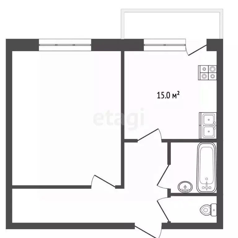 1-к кв. Орловская область, Орловский муниципальный округ, с. Старцево ... - Фото 2