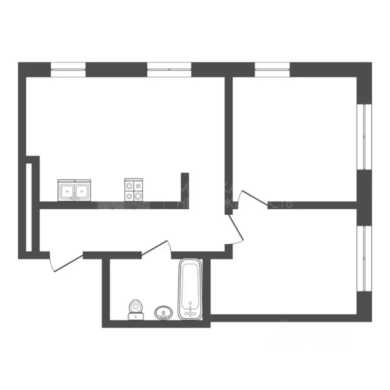 2-к кв. Тюменская область, Тюмень ул. Братьев Бондаревых, 5 (60.2 м) - Фото 2