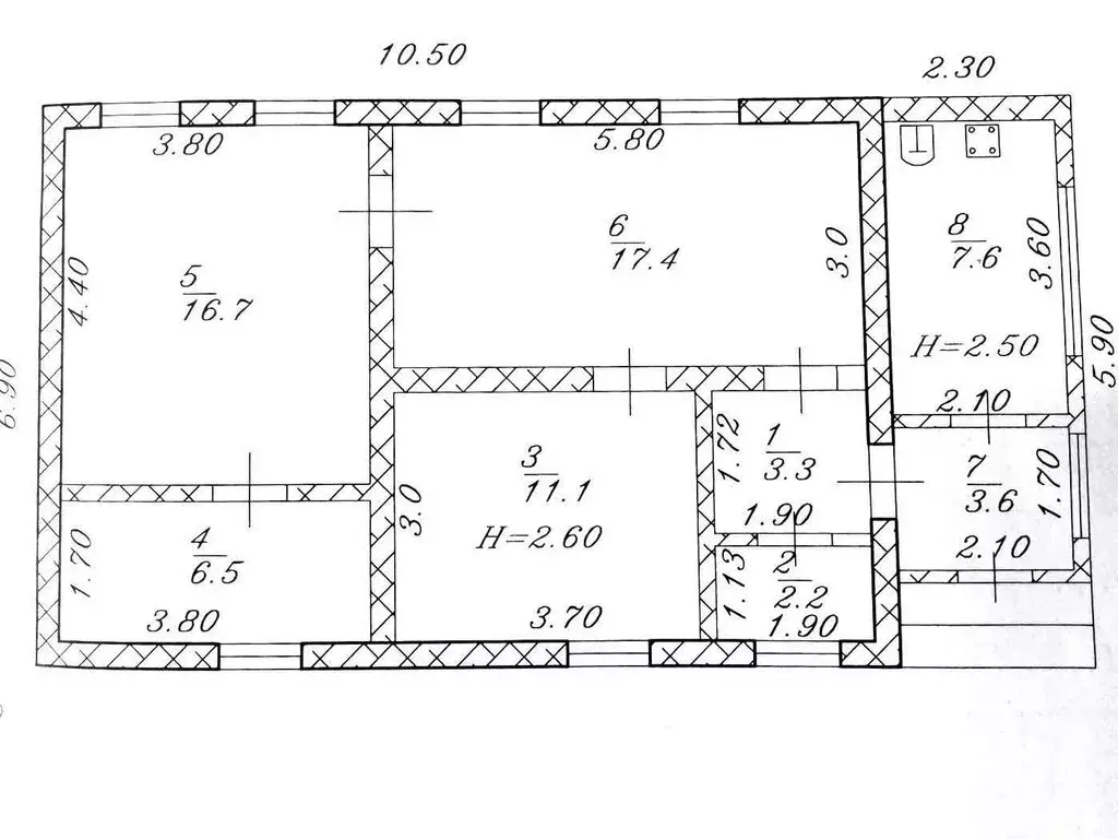 Дом в село Гай-Кодзор, улица Трудящихся (68.4 м) - Фото 1