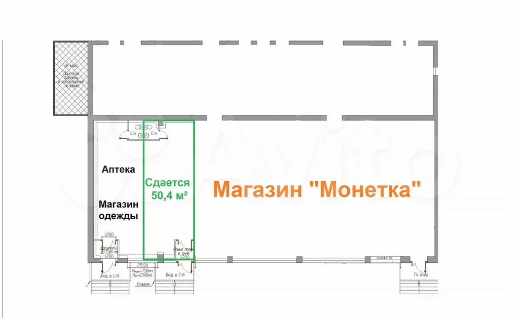 Помещение 50.4 м, с. Каширино, ул. Ленина, 6 - Фото 0
