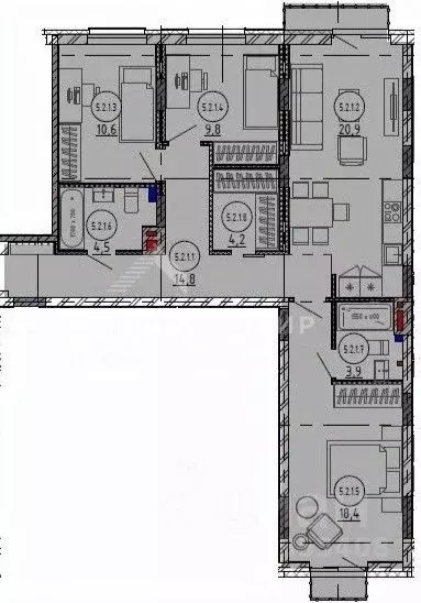 4-к кв. Свердловская область, Екатеринбург ул. Академика Ландау, 9 ... - Фото 2
