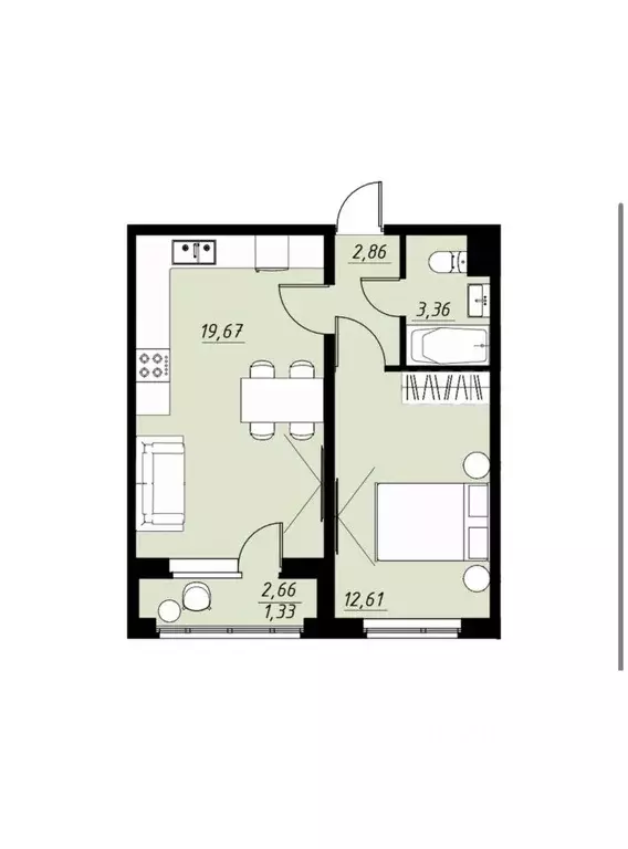 1-к кв. Тамбовская область, Тамбов Телецентр мкр, Строганов жилой ... - Фото 0