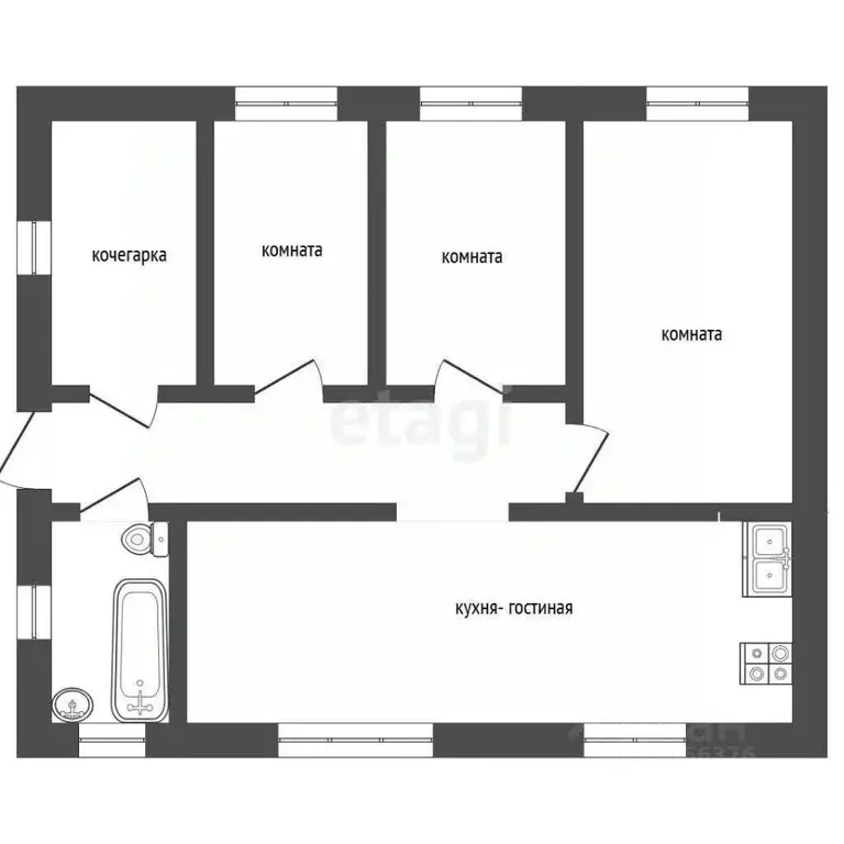 Дом в Тюменская область, Уватский муниципальный округ, пос. Туртас ул. ... - Фото 2