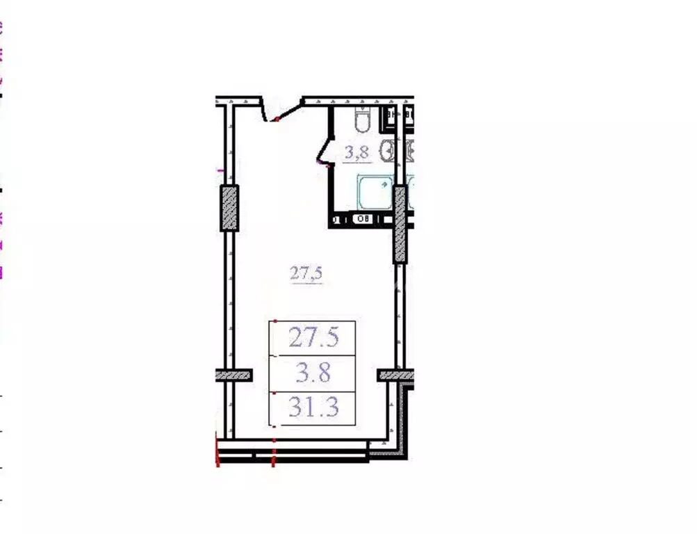 Квартира-студия: Королёв, Октябрьский бульвар, 26 (31.4 м) - Фото 2