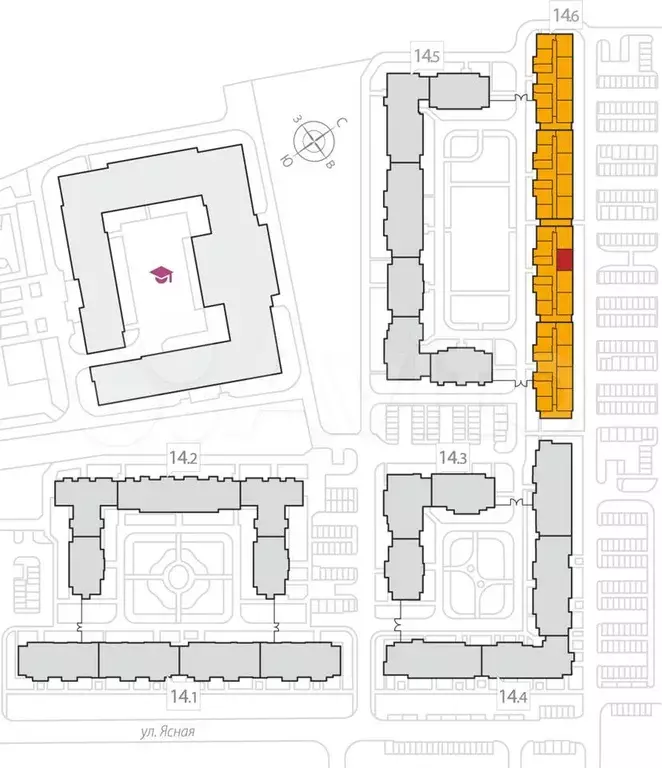 2-к. квартира, 54,6 м, 1/8 эт. - Фото 1