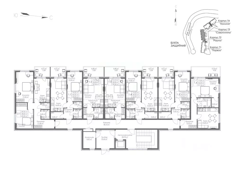 1-к кв. Ленинградская область, Выборг Центральный мкр, Папула кв-л, ... - Фото 2