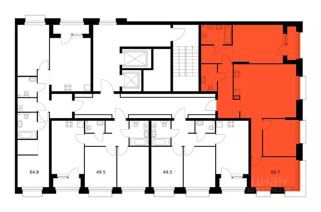 3-к кв. Татарстан, Казань Сиберово жилой комплекс, 2 (89.7 м) - Фото 2