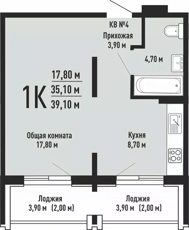 1-к кв. Новосибирская область, Новосибирск ул. Невельского, 3/1 (39.1 ... - Фото 0