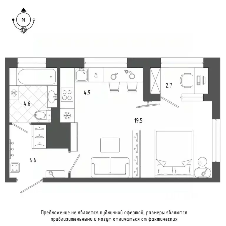 Студия Санкт-Петербург бул. Измайловский, 9 (34.9 м) - Фото 0