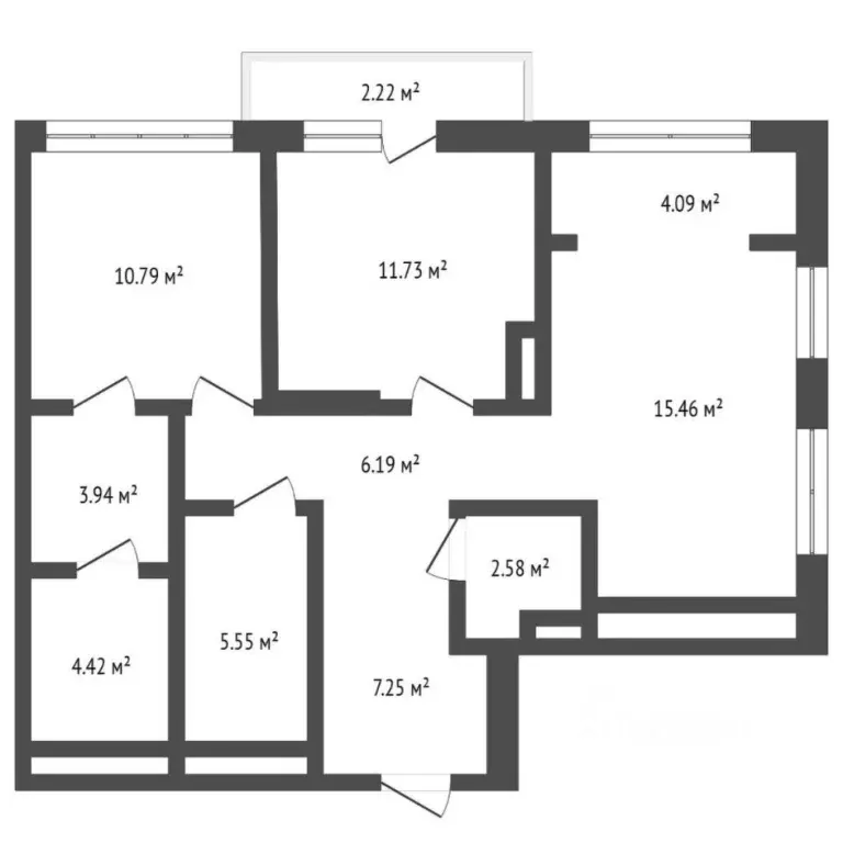 2-к кв. Тюменская область, Тюмень Тарманы мкр, ул. Малышева, 31к1 ... - Фото 2